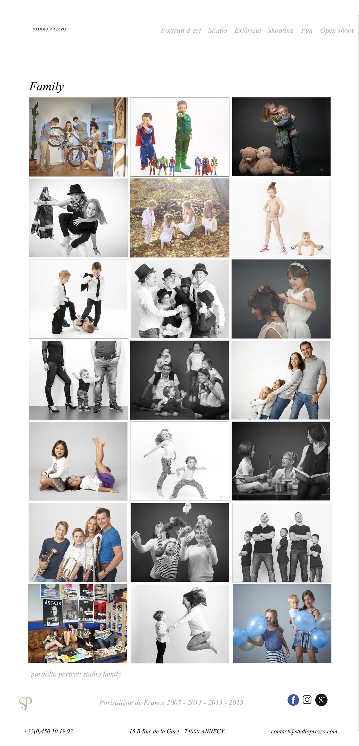 photographe famille en studio Annecy