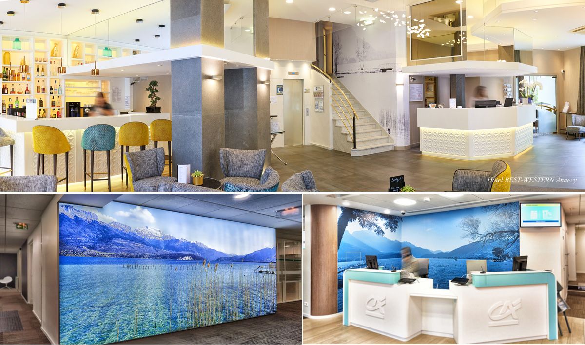 Photo decoration murale design d'entreprise